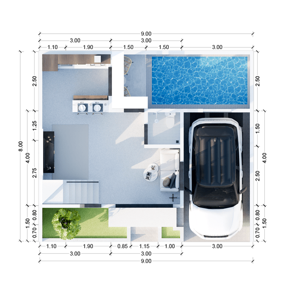 Arrayyan Executive Village type Mumtaz Lantai 1
